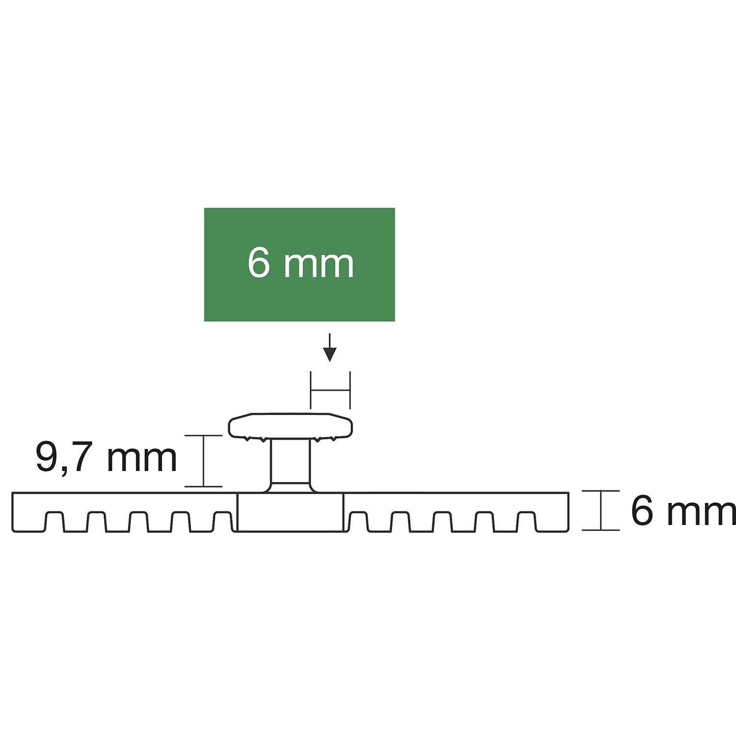 K&R Terraflex Pro N6 mit Bohrschraube C1, 4,2x33mm für Alu-Unterkonstruktion