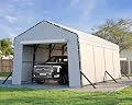 Jocisland 12x20x10.5 FT Heavy Duty Metal Carport, All-Weather Car Canopy with Waterproof Removable Sidewalls, Reinforced Base & Galvanized Steel Roof, Car Shelter for Cars, Boats, Trucks