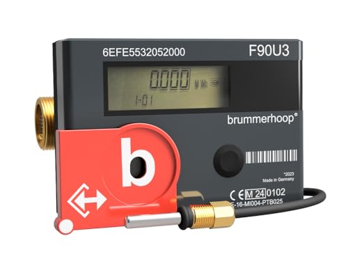 Brummerhoop Ultraschall-Wärmezähler F90U3 Qp2,5 DN20mm Baulänge 130mm 1 Zoll...