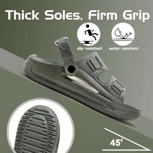 Image of DOCTOR HEALTH SUPER SOFT Men's Sports Sandals | Lightweight EVA Sandals with Back Strap | Anti-Skid Cushioned Comfort Outdoor Casual Walking Sandals