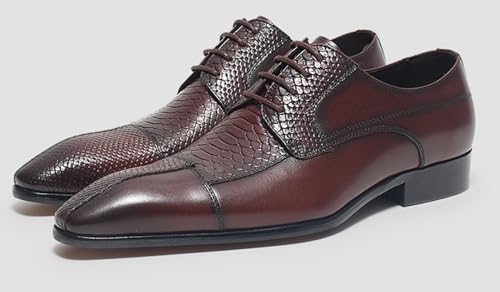 Santimon Men’s Leather Oxfords Dress Shoes – Fahion Comfortable Classic Formal Derby Suit Shoes for Business, Wedding3