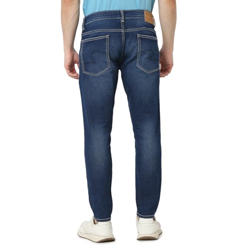 Image of Spykar Men's Kano Slim Fit Mid-Rise Jeans (Ankle Length)
