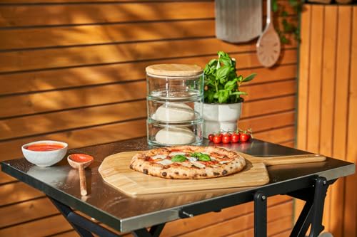 Ooni Klapptisch Pizzaofentisch für den Außenbereich, tragbar, zusammenklappbar, aus Edelstahl