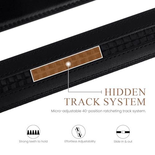 Image of Genuine Leather Belt for Men Formal & Casual Wear - Belts for Men Leather Original, Durable Buckle - Belt for Man - Gift for Husband, Father, Friend