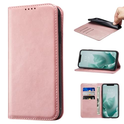NanHou iPhone 11 Wallet Case PU Leather iPhone 11 Flip Case Card Holder Shockproof Flip Cover - Rose gold