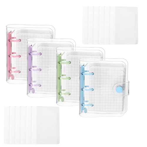 Classeur 3 anneaux étanche PVC rechargeable lot de 4 dossiers à feuilles mobiles