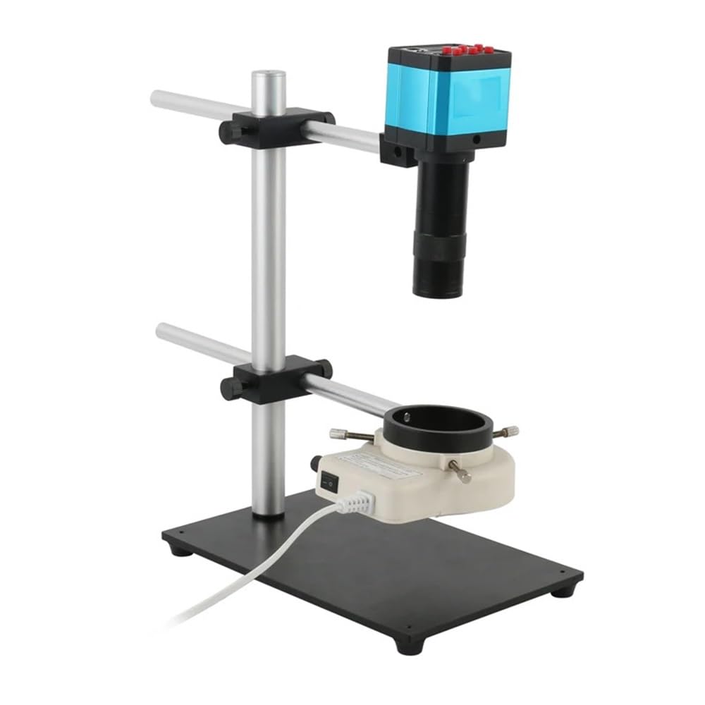 Zestaw akcesoriów do mikroskopu 720p 14MP HDMI USB Mikroskop Kamera obrotowa Boom Stojak biurkowy 18 cm Odległość robocza do telefonu PCB Sterowanie naprawą lutowania szkiełek mikroskopowych