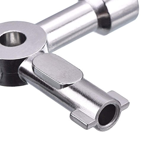 Shappy 2 Pack Electric Cabinet Panel Keys Gas Meter Water Utility 4 way Keys for Multi Application (Silver)