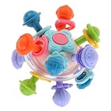 VICASKY Manhattan Atrapar La Pelota Bola para La Dentición del Bebé Pelota Masticable para Niños Pequeños Juguetes Educativos para Niños Juguete Cerebral Empuñadura Rosa El Plastico