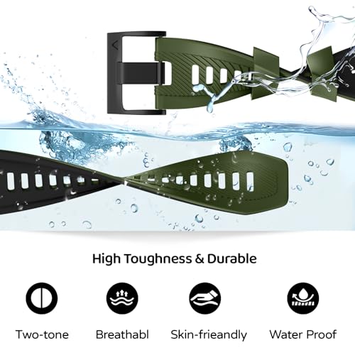 U-LIMVE Watch Strap for Garmin Fenix 8 47mm/Epix Pro 47mm, 22mm Silicone QuickFit Bands for Forerunner 965/955/945/935/745 - Image 3