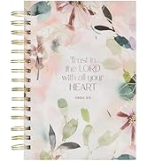 Christian Art Gifts Purple Journal w/Scripture Floral Trust in the Lord Large Bible Verse Noteboo...