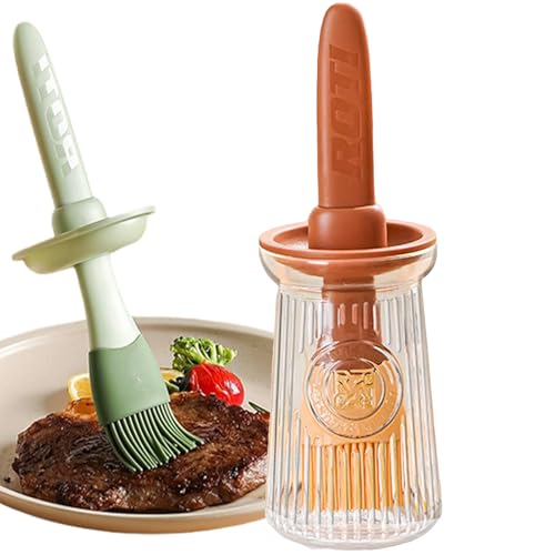 Food Grade Silicone Basting Brush with Integrated Oil Bottle -