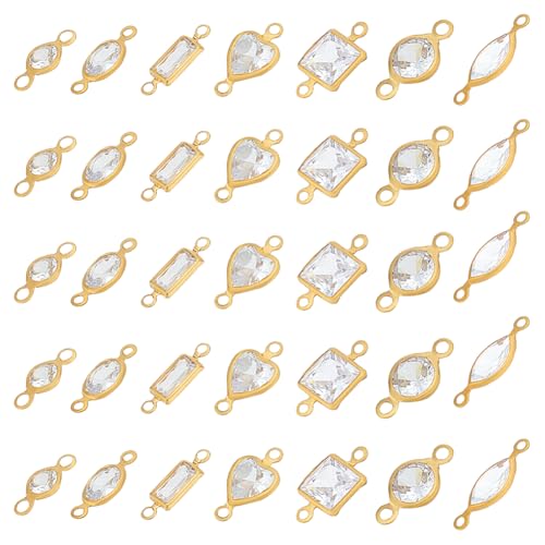 Breloques cœur en métal strass UNICRAFTALE pour création de bracelet et pendentif de loisirs