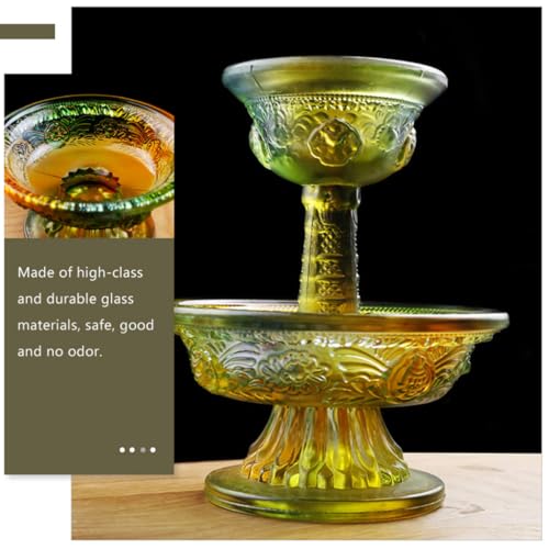 Coupe d'offrande en verre bouddhiste Zerodeko compacte pour autel