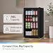 COMFEE' 93L Drinks Fridge with Low-E Glass Door, 115 Cans, RCZ99BG2(E)