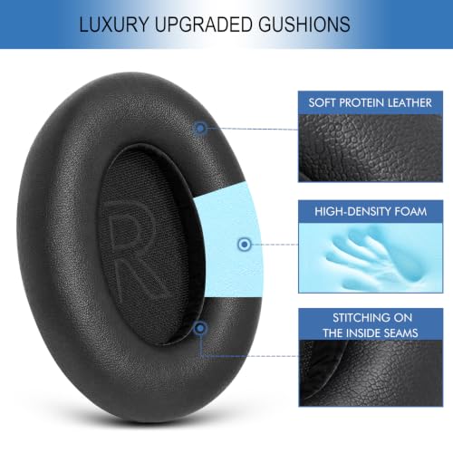 Image of GEVO Ear Pads Cushions for Anker Soundcore Life 2 (Q20 /Q20BT /Q20+) Headest | (Not Fit Life 2 Neo) | Noise Isolation Foam | Original Fit Seal | Comfortable | Black
