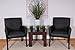 Boss Office Products Executive Box Arm Chair with Mahogany Finish in Black, 25.5