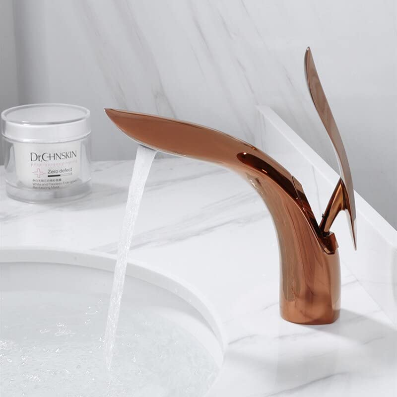 Mitigeur de salle de bain anti-éclaboussures robinet haut laiton chrome