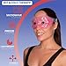 Gel Mask With Eye Holes - Hot Cold Compress Pack for Puffy Eyes, Dry Eyes, Headaches, Migraines, Sinus, Dark Circles - Reusable Face Therapy | Ergo Gel Bead (Pink)