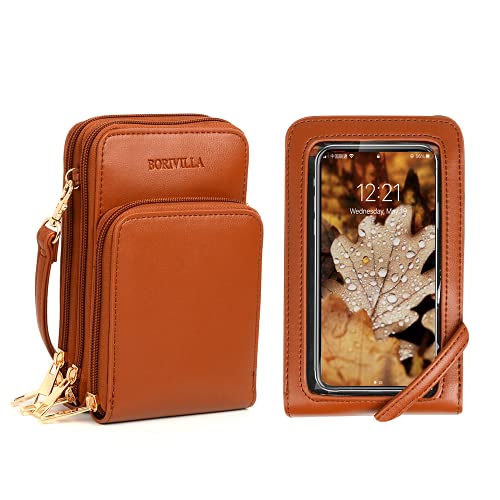 Image of Crossbody Cellphone Purse Women Touch Screen Bag RFID Blocking Wallet Handbag Shoulder Strap