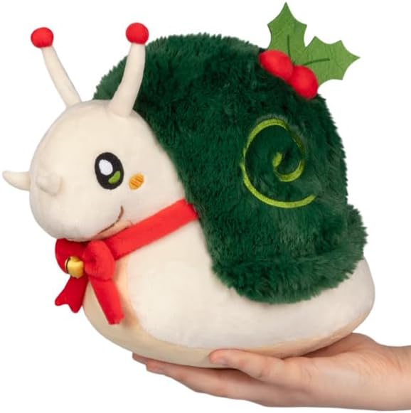 Squishable - Mini Festive Snail - Holiday Collection - 10.5 in - Soft Toy Collectible Stuffed Animal