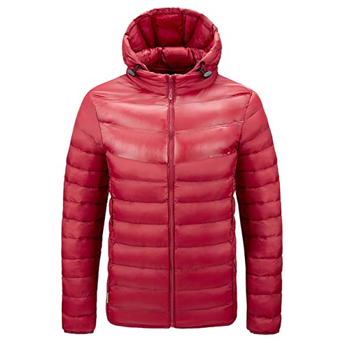 Cardigan à capuche léger JUSHZ avec fermeture éclair, veste d'extérieur respirante rouge
