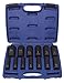 Westward 4PRG3 Impact Socket Set, 1/2 Dr, 6 Pt, Deep, 13 Pc
