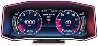 obd2 Display,Heads Up Display for Cars,Car Heads Up Display,Speedometer with Speed,Slope Meter, Turbo Meter,Colorful Ambient Light,Overspeed Alarm,Digital Speedometer Plug and Play