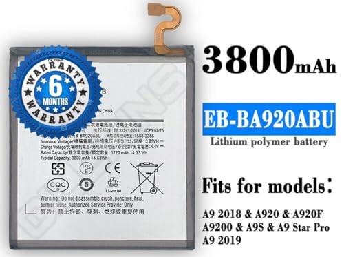 Image of THE BATTERY STORE Orignal EB-BA920ABU Battery for Samsung A9 2018 Battery with 6 Month Warranty**** (PR58)