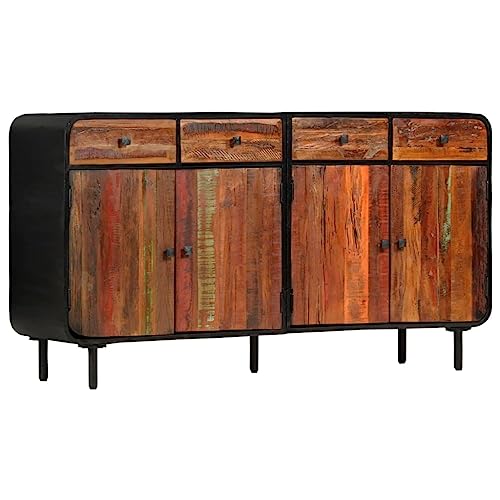 ZQQLVOO Vitrina Salon Aparador Cocina Aparador Muebles de Salon Aparador de Madera Maciza reciclada 140x35x76 cm