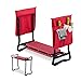 Produktbild Relaxdays Kniebank mit Taschen, gepolstert, gelenkschonende Kniehilfe, bis 150 kg, klappbar, Gartenarbeit, schwarz/rot