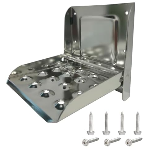 MIYIMORE SUS304 Stainless Steel Heavy Duty Folding Step, Folding Stairs for RV, Trailer, Boat Trailer, Truck, Boat, Mobile Home, Tractor Trailer, Camper. Universal Folding Step Indoor and Outdoor Cover