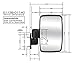 Cipa 01140 Golf Cart Side View Mirror