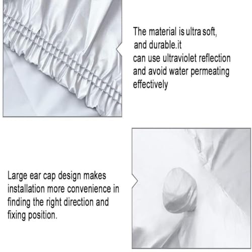 Image of Car Body Cover Compatible with Maruti Suzuki 800 |Model 2000|Water Resistant |Without Mirror Pocket|Triple Stitched Fully Elastic,All-Weather Protection Silver