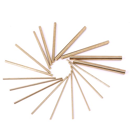 Swpeet S14 18Pcs Assorted Brass Solid Round Rod Lathe Bar Stock Kit, Diameter 2Mm-8Mm Length 100Mm, Perfect For Various Shaft, Miniature Axle, Model Plane thumb #2