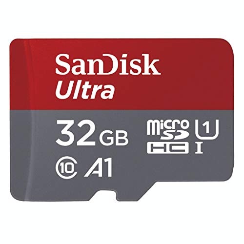 SanDisk Ultra 32GB microSDHC Memory Card + SD Adapter with A1 App Performance up to 98MB/s, Class 10, U1