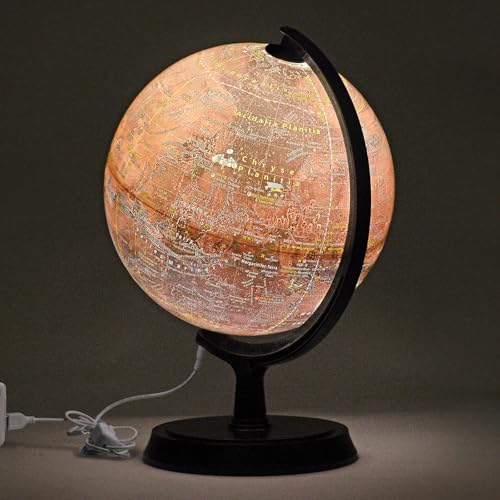 Mapsoft Explorer Illuminated Red Mars Globe, 24cm/9.5
