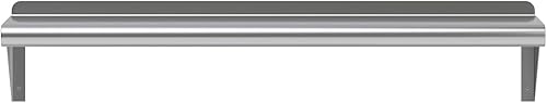 Vista 193 de AmGood Estante de pared de acero inoxidable de 60 pulgadas de largo x 8 pulgadas de profundidad Certificado NSF Estantería de metal