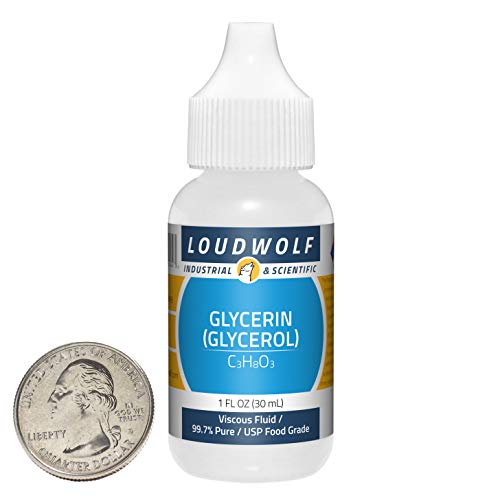 Loudwolf Glycerin 1 Fluid Ounce Dropper Bottle / 99.7% Pure USP Food Grade/Viscous Fluid