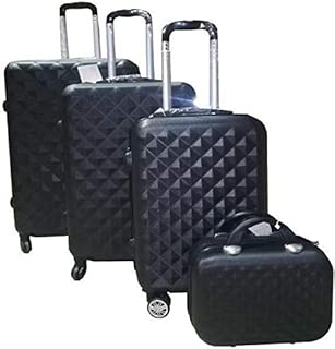 Morano PPC Trolley 3Pcs Set with Beauty Case, BLACK 6026