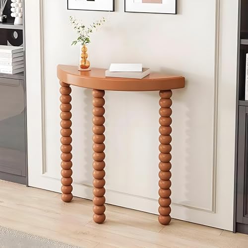 Mesa semicircular de madera de 80 cm para salón y espacios pequeños 2