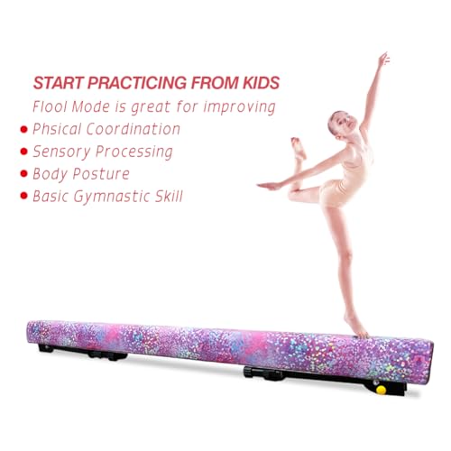 86 York 6ft/8ft Gymnastics Balance Beam, High and Low Floor Beam Gymnastics Equipment for Kids/Adults,Gymnastics Beam for Training,Physical Therapy and Professional Home Training with Legs