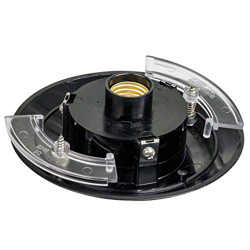 Sunlite 41320-Su 12" Decorative Outdoor Fixture, Medium (E26) Socket, Mounts On 3" Post (Not Included), Ul Listed, White Globe, Black Base #TOP2