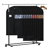 Wertgegenstand - Set mit 12 Kleidersäcken mit den Maßen 60 x 100cm x 6Pack, 60 x 127cm x 3Pack, 60 x 152cm x 3Pack. ideal für Business-Anzüge, Kleider, lange Wintermäntel, Pelz, Blusen, lange Jacken, Hosen usw. Das Angebot zur Aufbewahrung von Wintermänteln hält die Kleidung außerhalb der Saison sauber und faltenfrei. Passend für Herren- und Damenbekleidung.