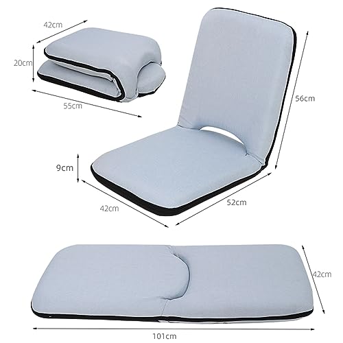 Chaise de sol marron pliante 101x42cm contre le mal de dos