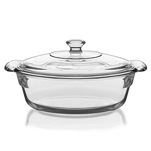 Libbey Baker's Premium Glass Casserole Dish With Cover, 2-Quart #TOP2