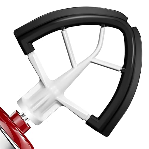 Flex Edge Beater for KitchenAid 4.5/5 Qt Tilt-Head Stand Mixer – Auto-Scrape Silicone Paddle, Dishwasher Safe, Flexible Silicone Edges Bowl Scraper For Kitchen Aid Accessories and Attachments (Black)