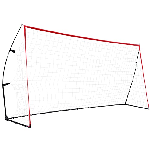 Redswing Soccer Goal For Backyard, Heavy Duty Steel Frame With Net For Kids, Adult Portable Football Shooting Training Aid With Carry Bag, Red #TOP23