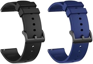 TechMount 22MM Watch Band Strap Pack Of 2 Compatible for Samsung Galaxy Watch 46mm Galaxy Watch 3 45mm/ Gear S3 Frontier Realme Watch S/Realme S Pro 2, Amazfit GTR/ (GTR 2E