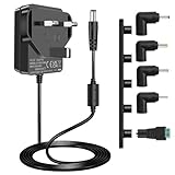 9V 1.5A Power Supply Adapter Cord Center Positive Port, 100V - 240V AC to DC 9Volts Transformer UK Plug, fit for 9Vdc 0.1A -1.5A 1A 0.5A Arduino UNO R3, Schwinn Bike A10 140 170. - Image 1